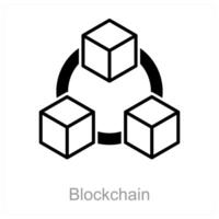 Blockchain and data icon concept vector