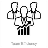 Team Efficiency and teamwork icon concept vector