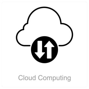 Cloud Computing and server icon concept vector