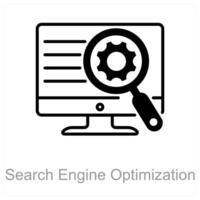 Search Engine Optimization and keyword icon concept vector
