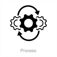 Process and progress icon concept vector