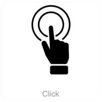 Click and touch icon concept vector