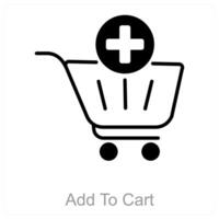 Add to cart and checkout icon concept vector