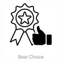 Best Choice and checked icon concept vector