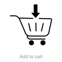 Add to cart and checkout icon concept vector