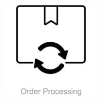 Order Processing and checkout icon concept vector