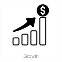 Growth and success icon concept vector