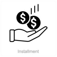Installment and payment icon concept vector