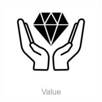 Value and growth icon concept vector
