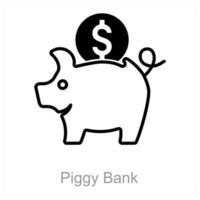 Piggy Bank and finance icon concept vector