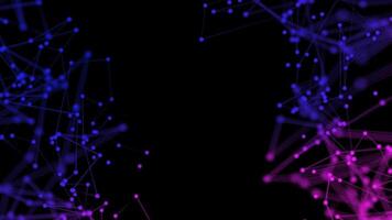Abstract geometric background with connecting points and lines Abstract multicolored digital background purple Connect stream to network line AI technology concept video