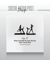 Fitness Gym Social Media Banner Post Template vector