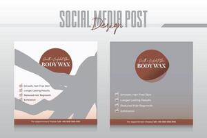 spa social media post design template vector