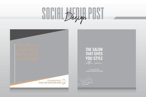 spa social media post design template vector