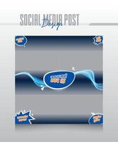 internet social media post design template vector