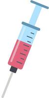 Syringe flat illustration isolated on white background. vector