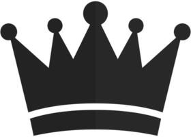 Crown flat icon in trendy cartoon style isolated on white background. vector