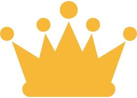 Flat crown king icon isolated on white background. vector