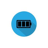 Battery icon illustration. battery charge level. battery charging sign and symbol. vector