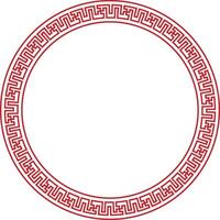 Chinese Circle Pattern. Tradition asian pattern on round frame. vector