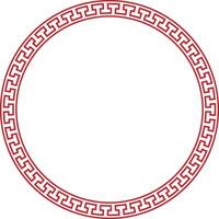 Chinese Circle Pattern. Tradition asian pattern on round frame. vector
