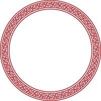 Chinese Circle Pattern. Tradition asian pattern on round frame. vector