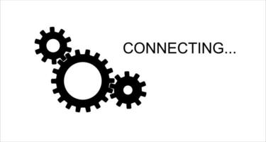System software update and upgrade concept. Connecting process screen. illustration. vector