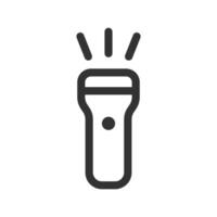 Flashlight icon. Electric torch light. Lantern flash. Portable lamp. vector