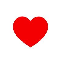 Valentine red heart icon. Heart shape Isolated on white background. vector