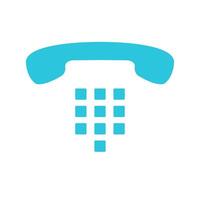 Calling dial number pad icon isolated on white background. From blue icon set. vector