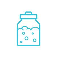 Starter, Active Sourdough icon, Isolated on white background. From blue icon set. vector