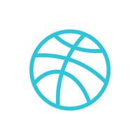 Simple basketball iicon. Isolated on white background. From blue icon set. vector