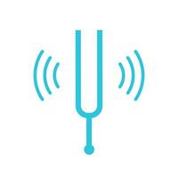 Resonance tuning fork icon. Isolated on white background. From blue icon set. vector