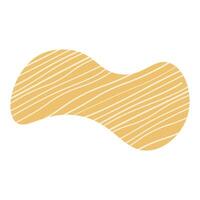 boho abstract shape with strip line texture clipart element vector