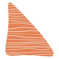 boho abstract shape with strip line texture clipart element vector