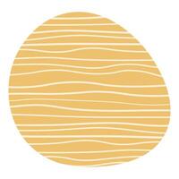 boho abstract shape with strip line texture clipart element vector
