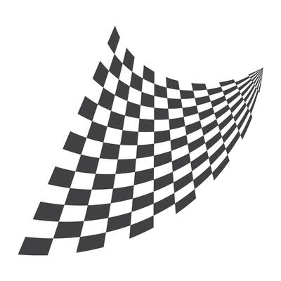 Racing Flag Motif Element, Y2K Streetwear Element