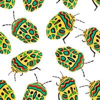 seamless pattern with picasso bugs vector
