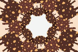 Cartoon ice cream border. Sweet icecream frame. Copy space vector