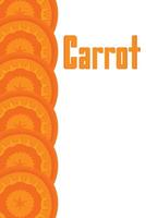 Cute cartoon carrot frame. Vegetable carrot border vector