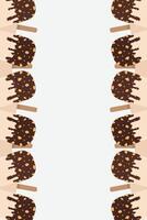 Cartoon ice cream border. Sweet icecream frame. Copy space vector