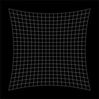 Abstract wavy 3d mesh on a black background. Geometric dynamic wave 3d technology wireframe illustration. vector