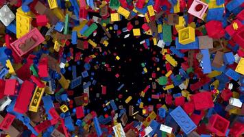 Dynamic Colored Building block transition 9 outer inner video