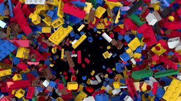 Dynamic Colored Building block transition 8 From the edges than blown away video