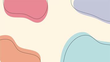 Abstract background animation. Hand drawn various doodle shapes and objects in motion video