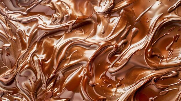 A close up of a chocolate swirl with a red background photo