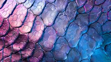 Iridescent Abstract Fish Scale Pattern With Vibrant Colors photo