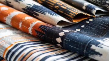 Colorful Patterned Fabrics Textile Textures, Patterns, and Fabric Design in Vibrant Colors photo
