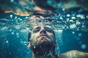 Man in the water photo