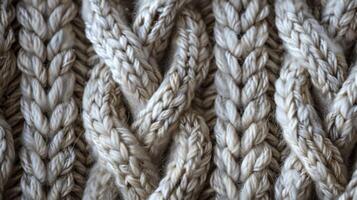 Textured Braided Wool Patterns in Natural Color photo